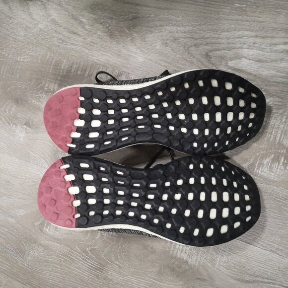 Adidas Pure Boost Ladies Size 9 Black White Red Lightweight Sneakers - Picture 6 of 8